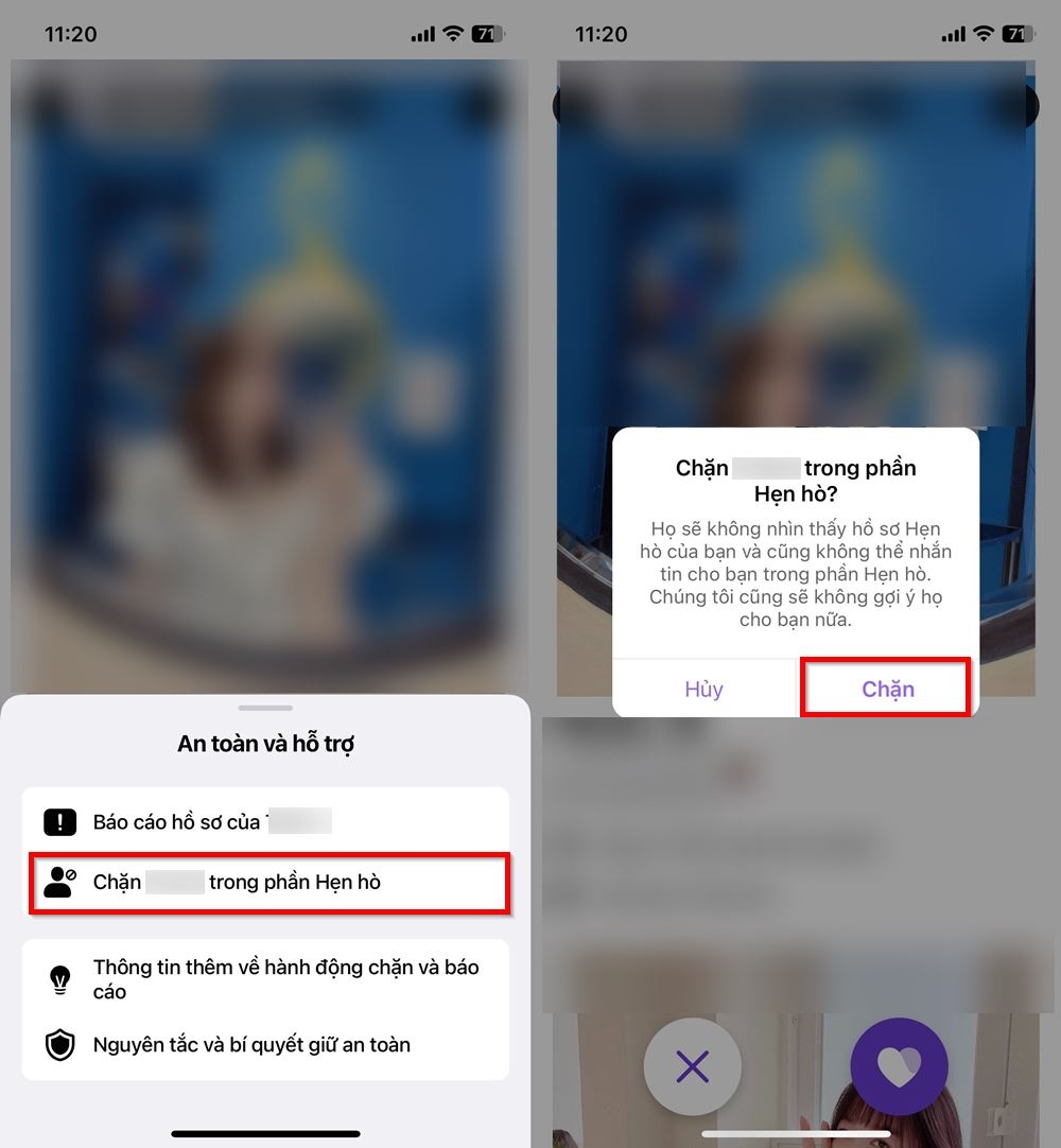 Cách chặn tài khoản khác trên tính năng hẹn hò trên Facebook 2