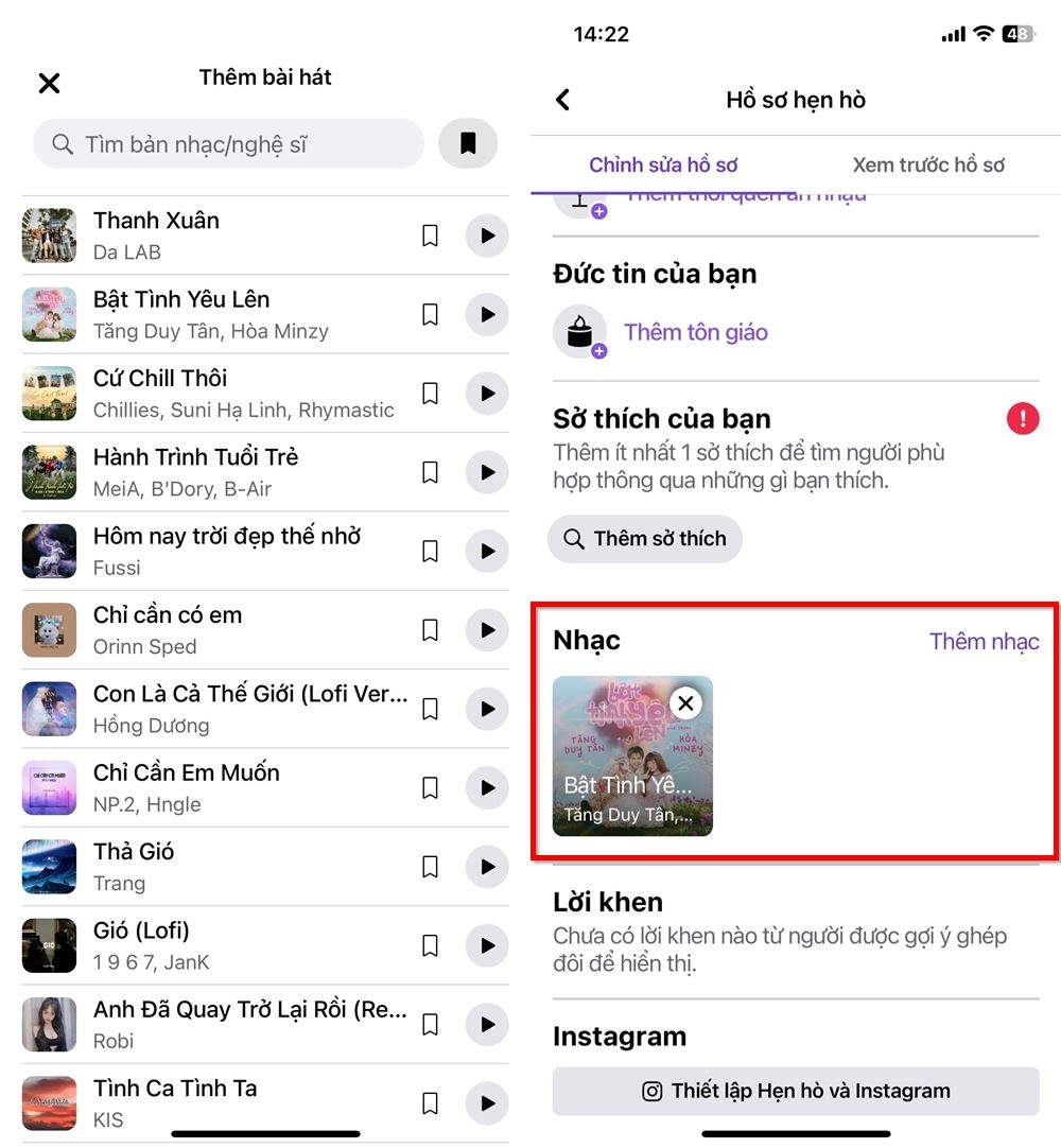 Cách thêm nhạc vào tính năng hẹn hò trên Facebook 3