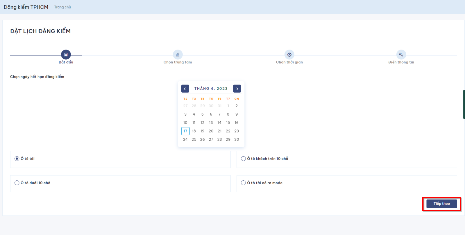Cách đăng ký đăng kiểm ô tô trên máy tính 2