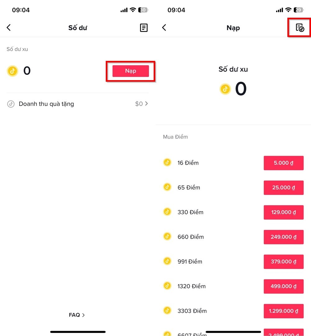 Cách xem lịch sử nạp xu trên TikTok 3