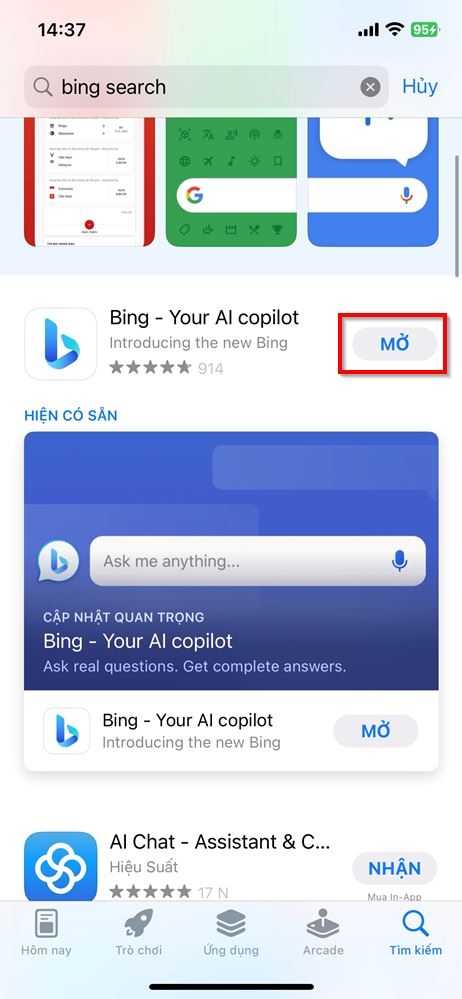 Cách sử dụng Bing AI trên iPhone 3
