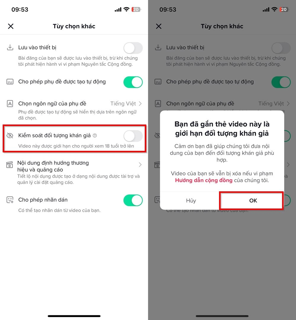 Cách bật giới hạn độ tuổi cho video TikTok 3