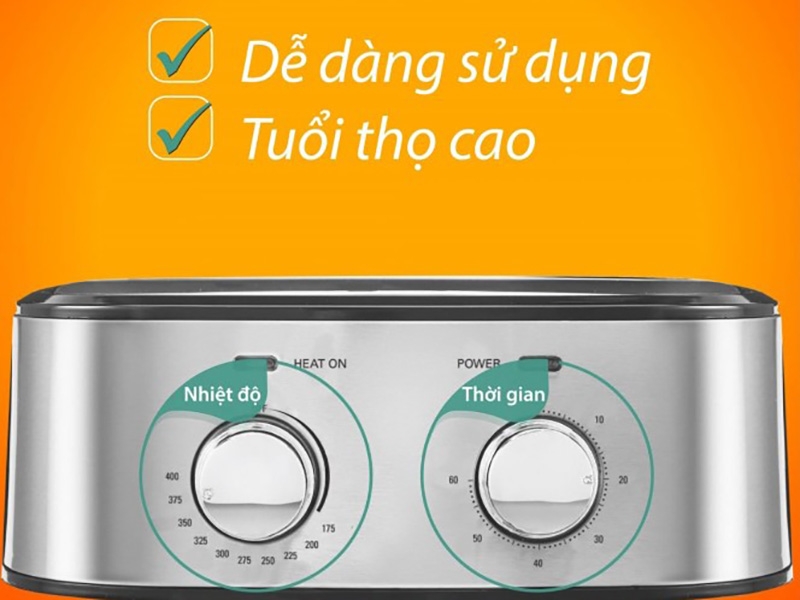 Đánh giá nồi chiên không dầu Kalite Q5: bảng điều khiển dễ sử dụng
