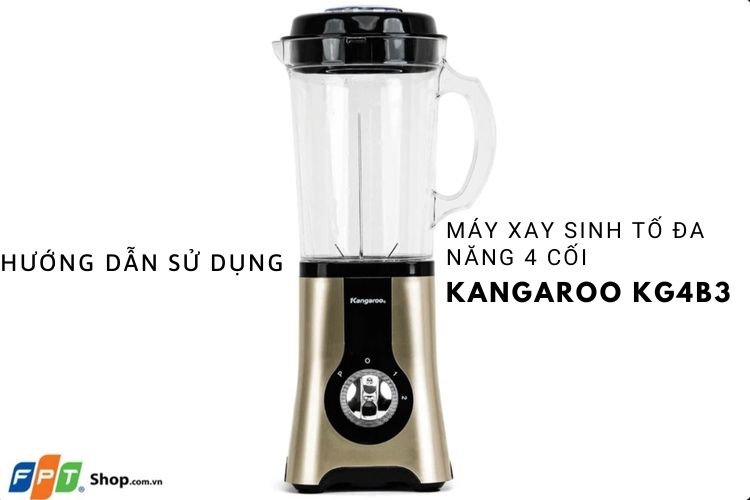 Hướng dẫn sử dụng máy xay sinh tố đa năng 4 cối Kangaroo KG4B3