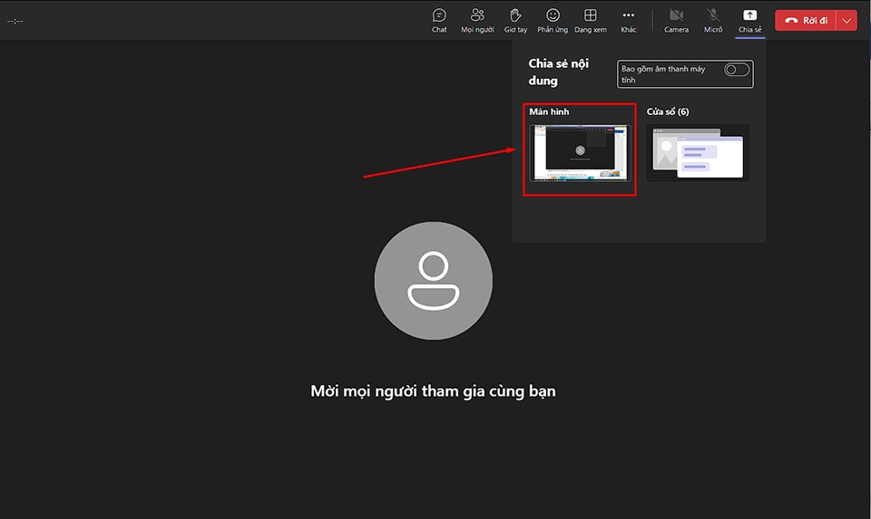 Share màn hình trên Teams - Ảnh 02
