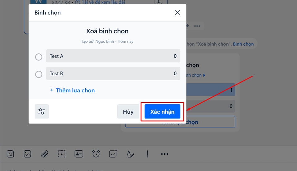 Xóa bình chọn trên Zalo - Ảnh 04
