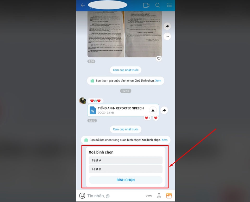 Xóa bình chọn trên Zalo - Ảnh 11