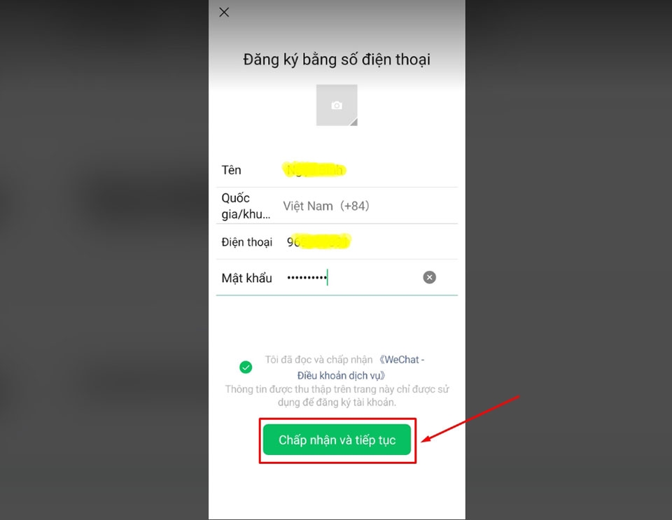 Đăng ký tài khoản WeChat - Ảnh 05