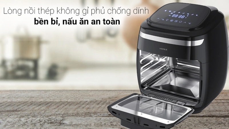 Nồi chiên không dầu Hafele được thiết kế với kiểu dáng đẹp mắt