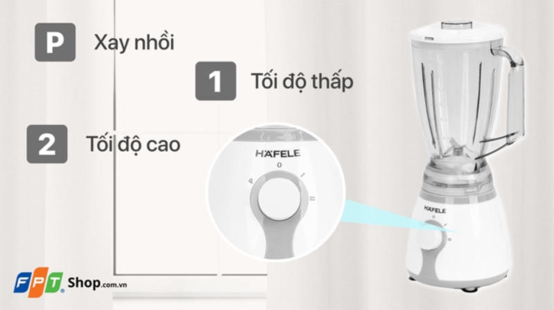 Cắm điện và điều chỉnh chức năng bằng nút vặn