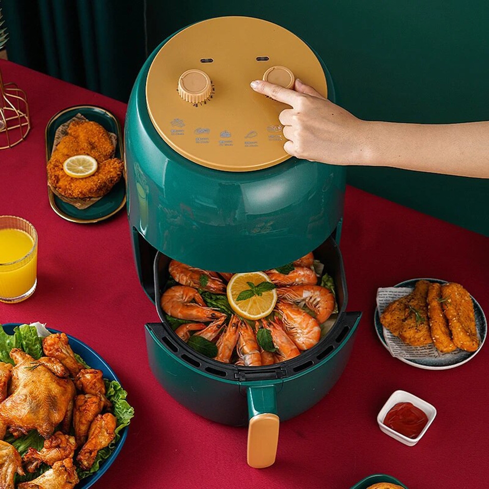 Nồi chiên không dầu làm chín thực phẩm nhanh