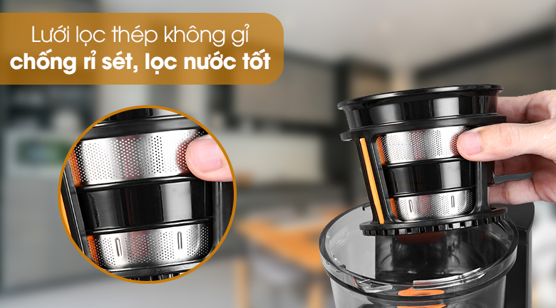 Lưới lọc của Hafele GS-133N được làm từ thép không gỉ