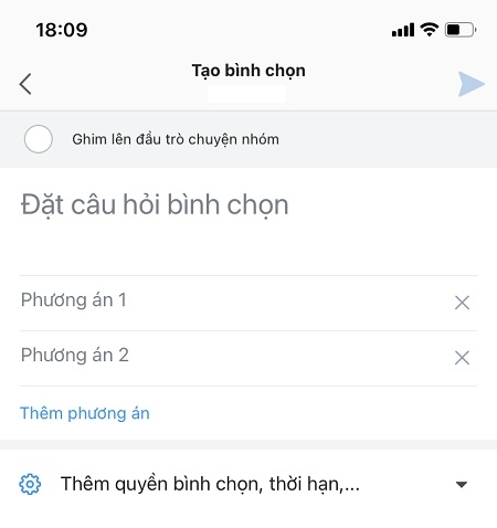 Nhập câu hỏi và đáp án bình chọn