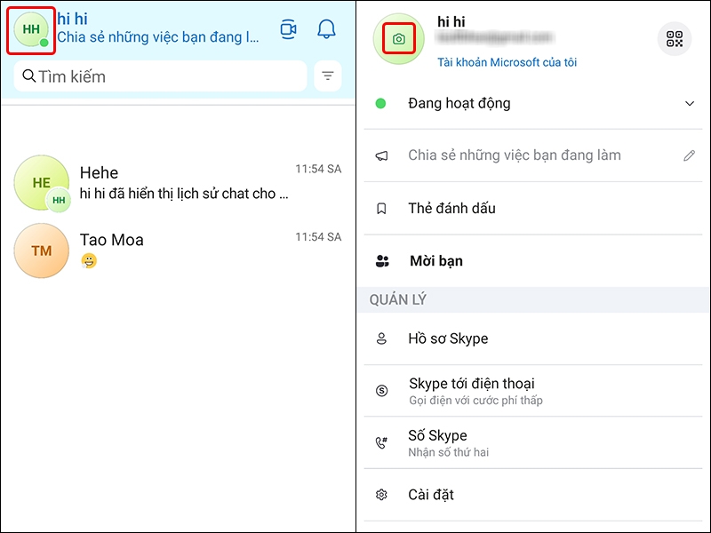 Hướng dẫn cập nhật ảnh đại diện Skype trên điện thoại