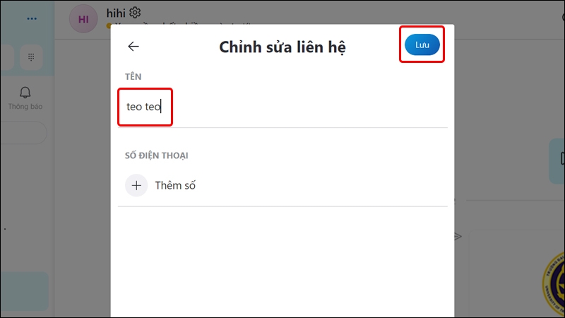 Hướng dẫn đổi tên gợi nhớ trên ứng dụng Skype bằng điện thoại