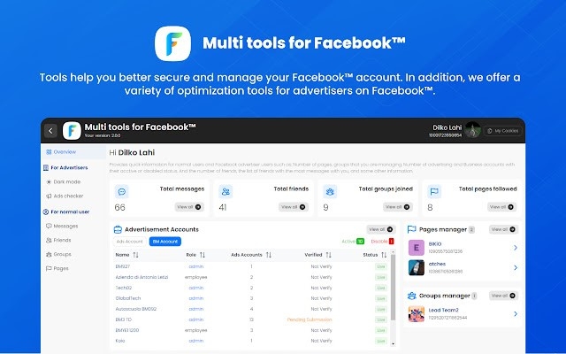 Multiple Tools for Facebook 1