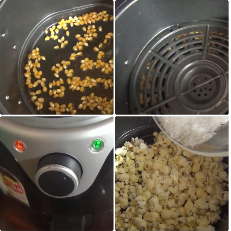 Nướng bắp rang bơ bằng nồi chiên trong 15 phút