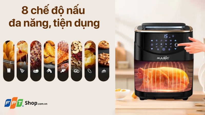 Nồi chiên không dầu Magic Eco nhiều chế độ nấu hiện đại