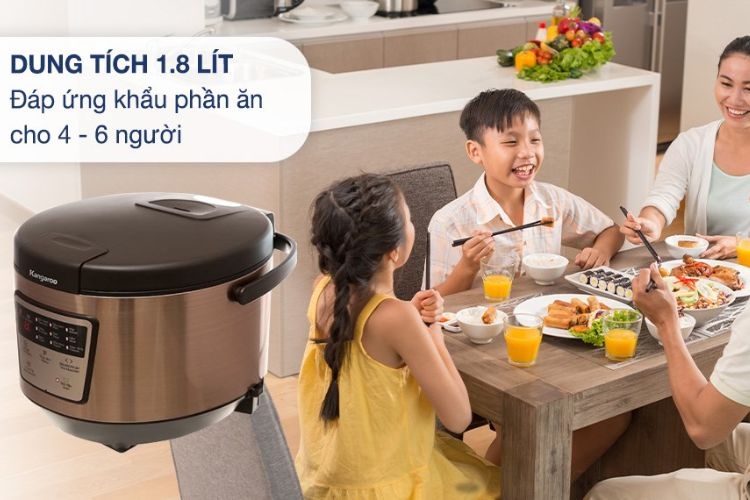 Lõi nồi Kangaroo KG18DR7 được cấu tạo 5 lớp