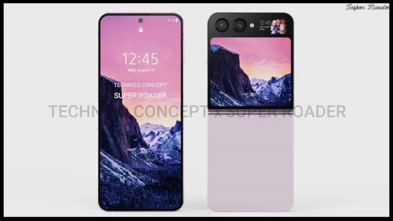 Lộ ảnh concept Samsung Galaxy Z Flip5 với màn hình phụ siêu lớn