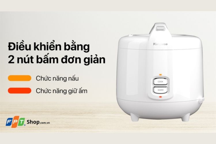 Đánh giá nồi cơm điện Kangaroo KG18RC9: dễ dàng sử dụng