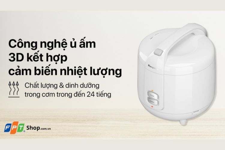 Kangaroo KG18RC9 rút ngắn thời gian nấu chín cơm