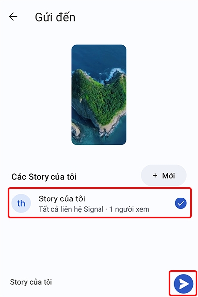 Hướng dẫn cách đăng story trên Signal