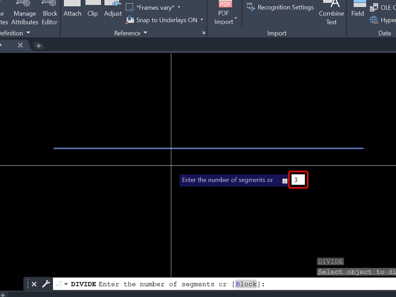 Cách chia đoạn thẳng bằng nhau trong AutoCAD