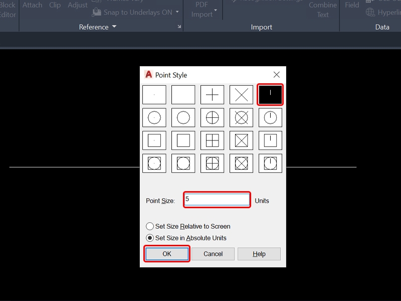 Cách chia đoạn thẳng bằng nhau trong AutoCAD