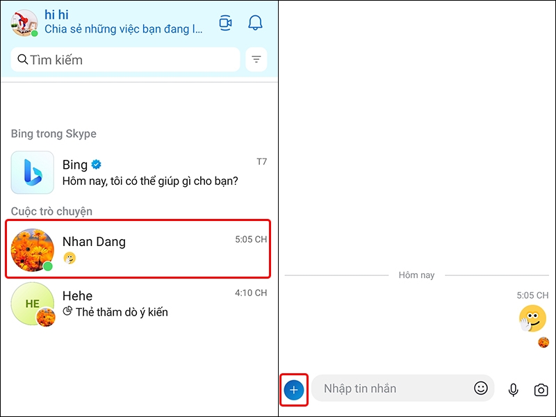 Cách gửi vị trí cho bạn bè trên ứng dụng Skype bằng điện thoại