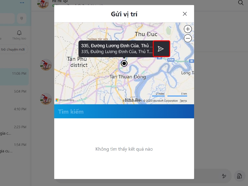 Cách gửi vị trí cho bạn bè trên ứng dụng Skype bằng máy tính