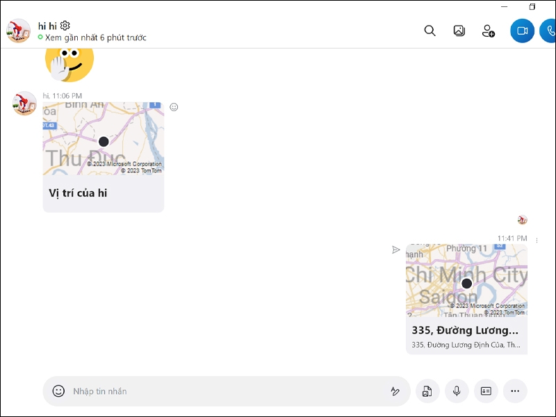 Cách gửi vị trí cho bạn bè trên ứng dụng Skype bằng máy tính
