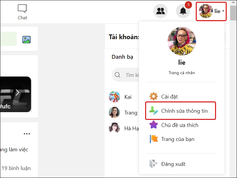 Thay đổi ảnh đại diện trên mạng xã hội Gapo bằng máy tính