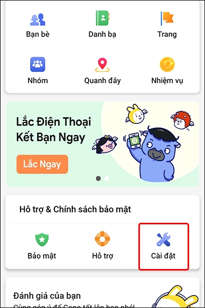 Cách bật/tắt âm thanh tin nhắn trên ứng dụng Gapo