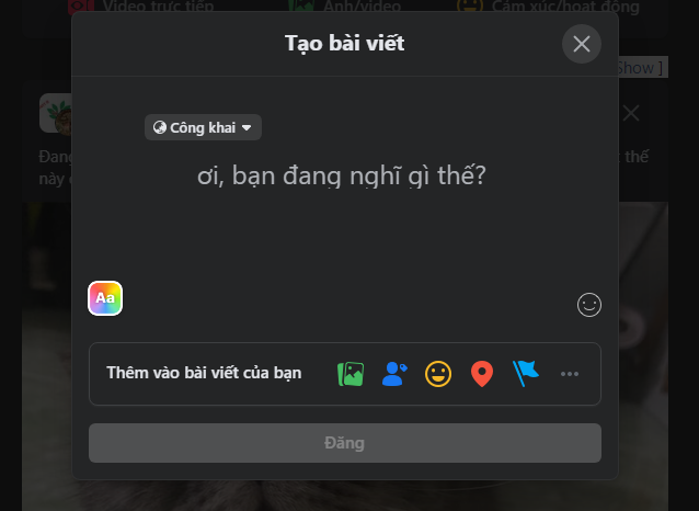 Đăng bài trên Facebook bằng máy tính