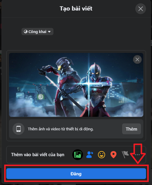 Đăng bài trên Facebook bằng máy tính