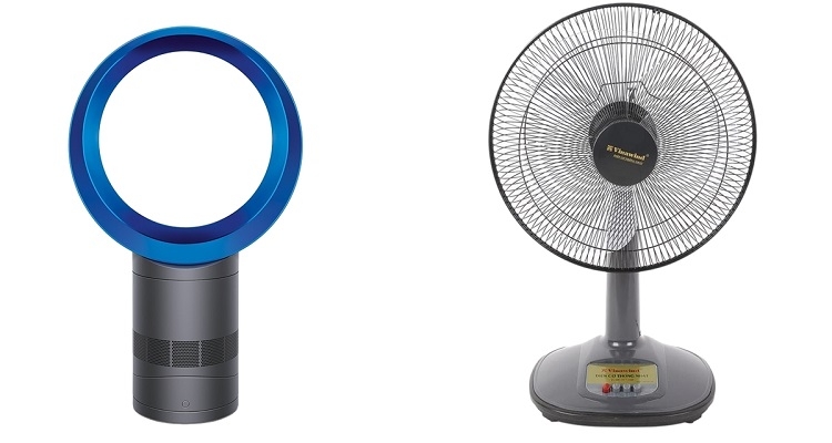 Giá quạt không cánh cao khá nhiều so với quạt truyền thống