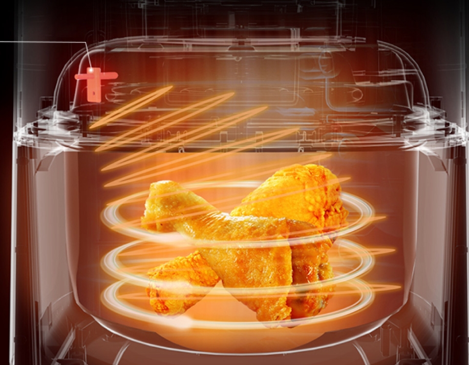 Nồi chiên không dầu Kalite 8 lít Q8 có thiết kế hiện đại, đẹp mắt