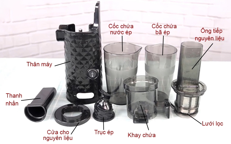 Các bộ phận của máy ép trái cây Magic