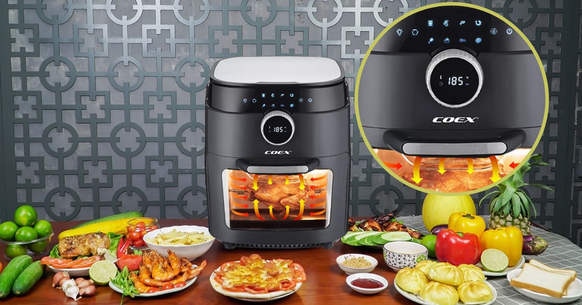nồi chiên không dầu Coex sử dụng công nghệ làm nóng Rapid Air