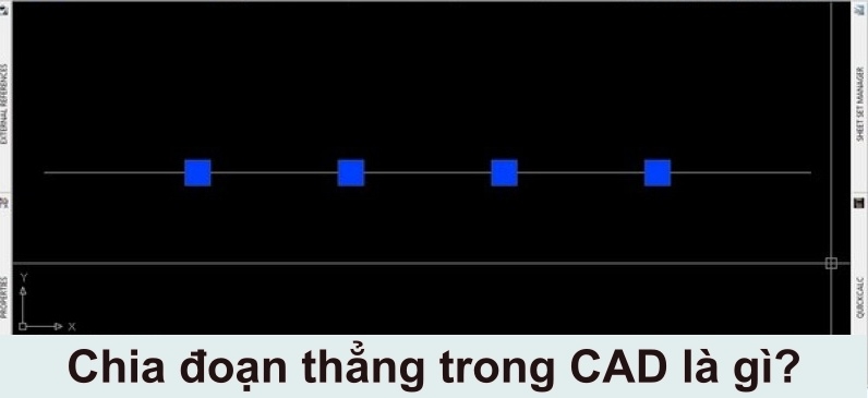 Lệnh chia đoạn thẳng trong CAD