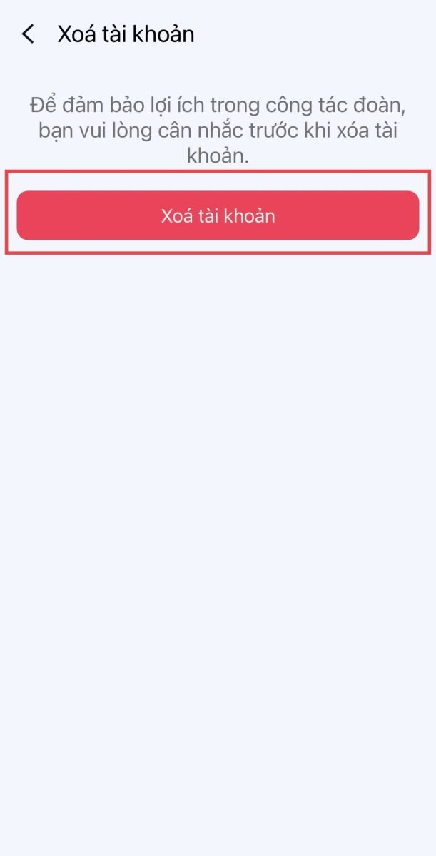 Hướng dẫn cách xóa tài khoản trên app Thanh Niên Việt Nam