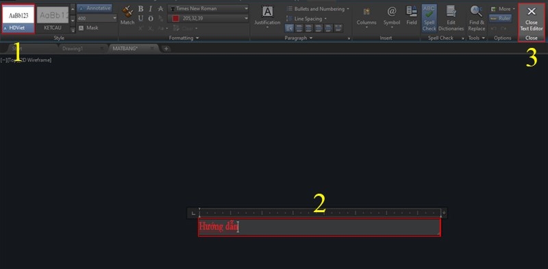 Hướng dẫn viết chữ trong CAD (Bước 4)