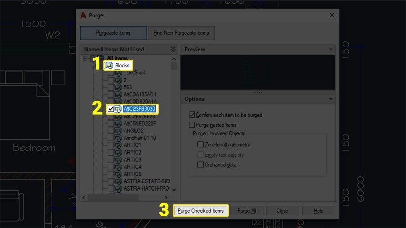 Cách xóa block trong CAD (Bước 2)