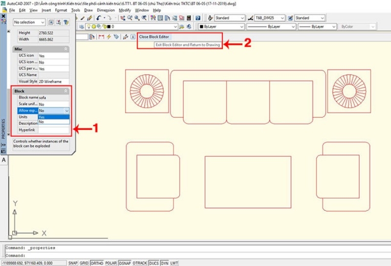 Hướng dẫn dùng lệnh phá block trong CAD (Ảnh 8)