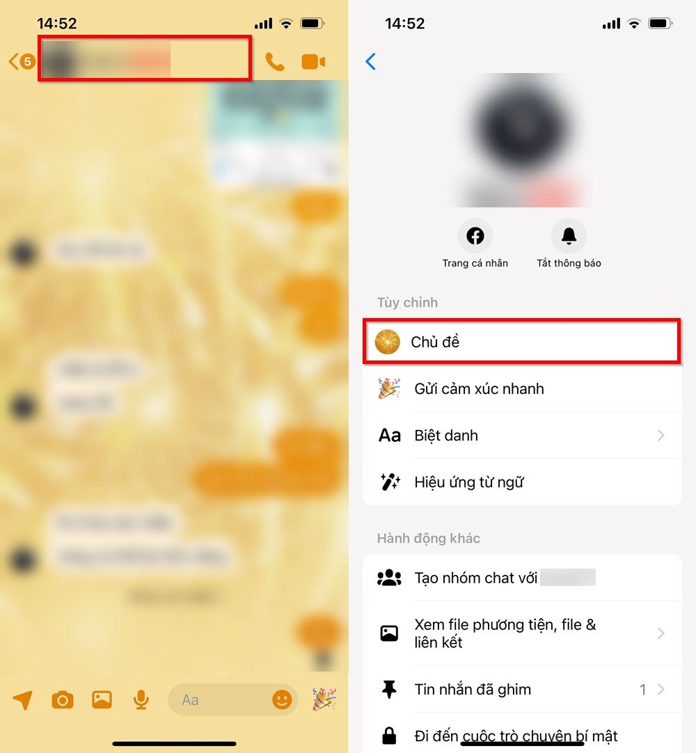 Cách đổi chủ đề mới nhất trên Messenger 1