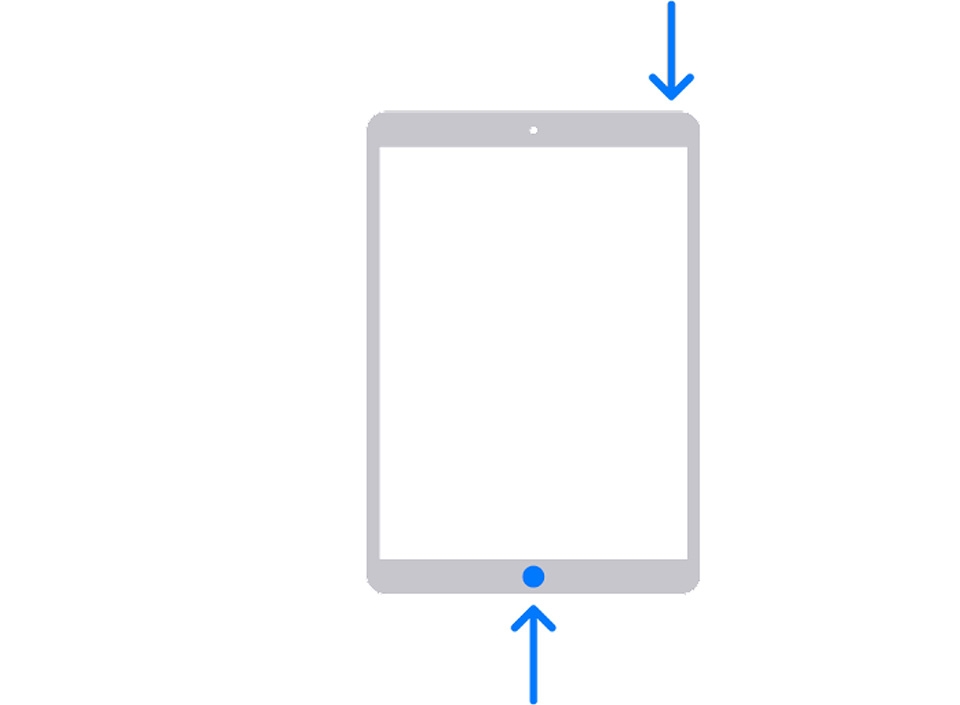 Cách chụp màn hình iPad có nút Home