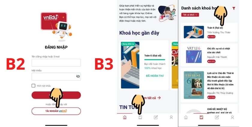 cách đăng nhập VnEdu LMS