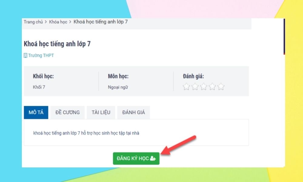 cách đăng nhập VnEdu LMS
