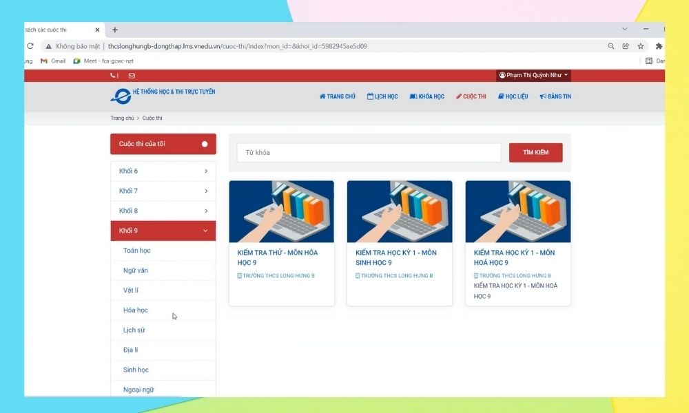 cách đăng nhập VnEdu LMS